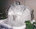 Ice Sculpture for Sissy's Log Cabin
